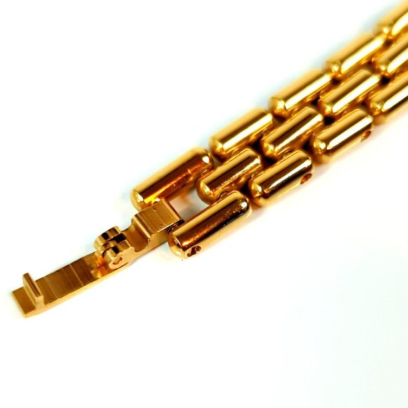 Vintage Gruen Women's Gold-Tone Quartz Watch With Rhinestone Bezel - Picture 5 of 7